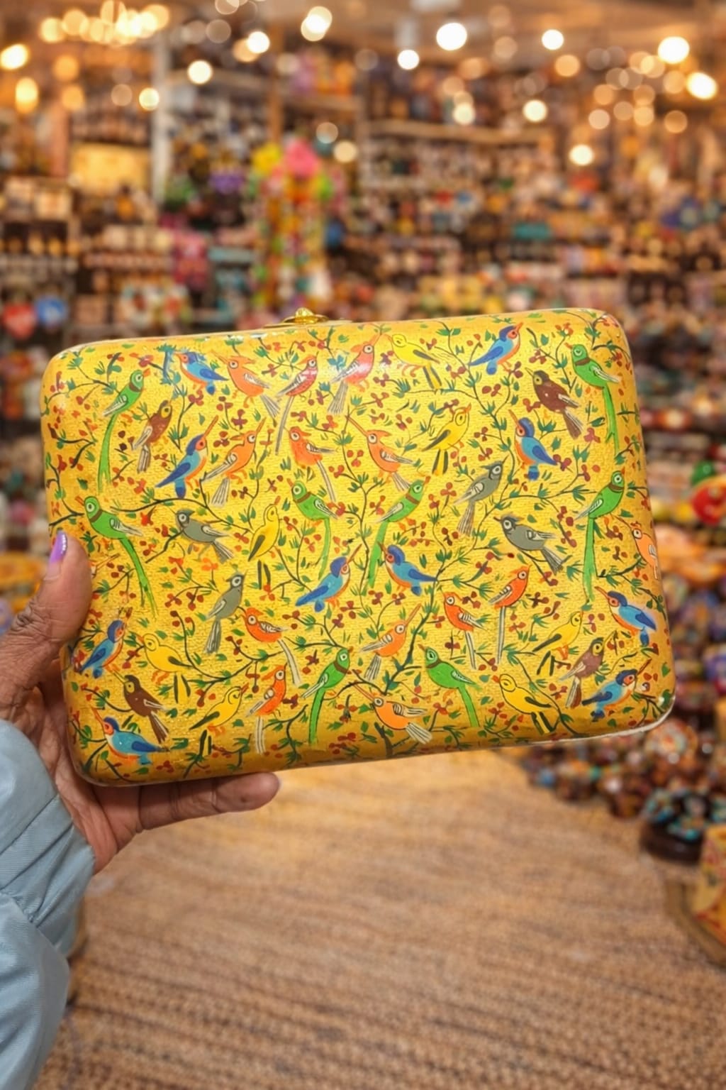 Boho Wallets, Luxury bags, Clutches with hand painted paper mache art, Papier mache clutches 